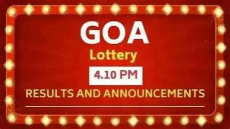 Goa Lottery Results.